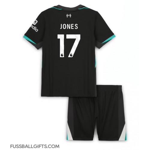 Liverpool Curtis Jones #17 Fußballbekleidung Auswärtstrikot Kinder 2024-25 Kurzarm (+ kurze hosen)